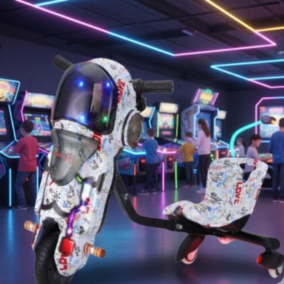 صورة سكوتر درفت 250W بتصميم رجل الآلي - انطلق مع القوة والألوان